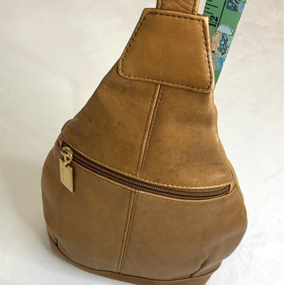 Tignanello Tan Leather Sling Bag - Picture 9 of 15
